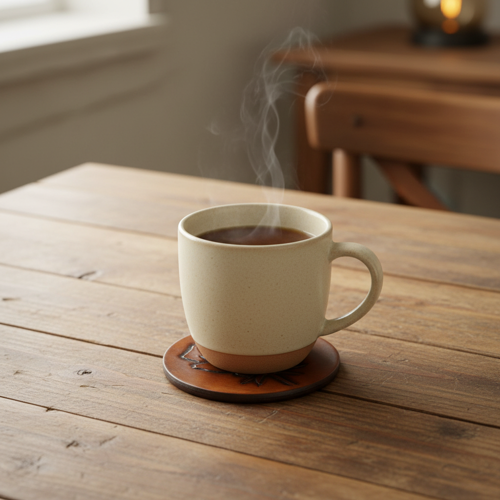 Hand Tooled Leather Coaster